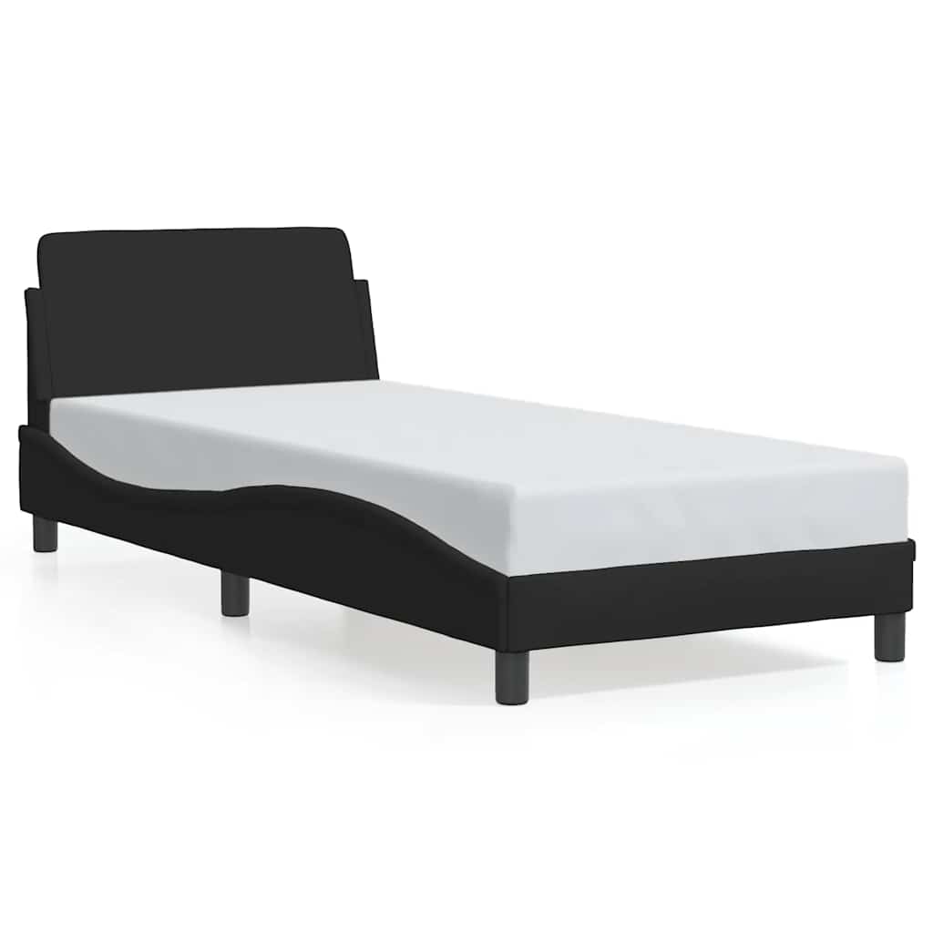 Vidaxl bedframe met hoofdeinde dover 80x200 cm stof zwart