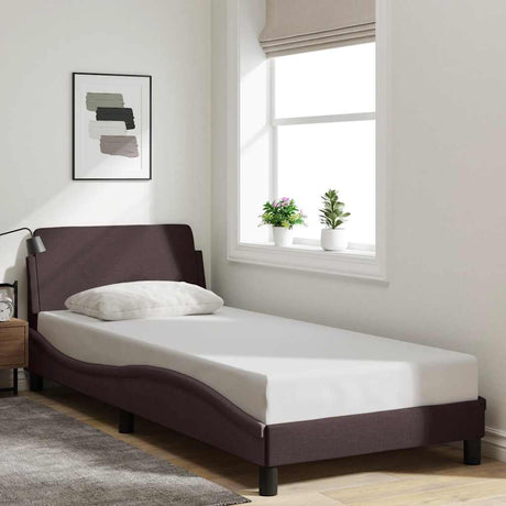 Vidaxl bedframe dover 80x200 cm stof donkerbruin