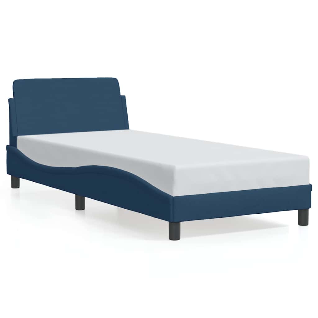 Vidaxl bedframe met hoofdeinde dover 80x200 cm stof blauw