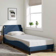 Vidaxl bedframe met hoofdeinde dover 80x200 cm stof blauw