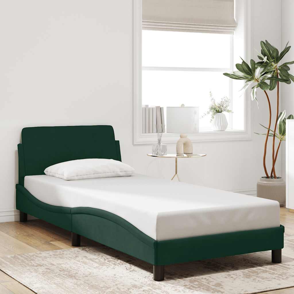 Vidaxl bedframe dover 80x200 cm fluweel donkergroen