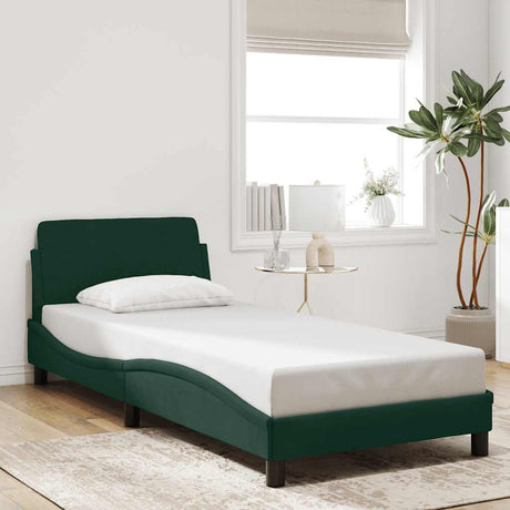 Vidaxl bedframe dover 80x200 cm fluweel donkergroen