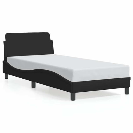 Vidaxl bedframe met hoofdeinde dover 90x190 cm stof zwart