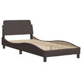 Vidaxl bedframe dover 90x190 cm stof donkerbruin
