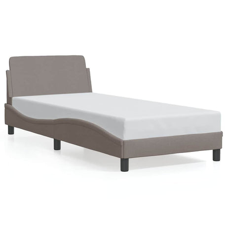 Vidaxl bedframe met hoofdeinde dover 90x190 cm stof taupe