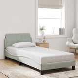 Vidaxl bedframe dover 90x190 cm fluweel lichtgrijs