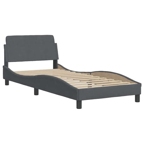 Vidaxl bedframe dover 90x190 cm fluweel donkergrijs