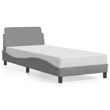 Vidaxl bedframe dover 90x200 cm stof lichtgrijs
