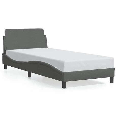 Vidaxl bedframe dover 90x200 cm stof donkergrijs