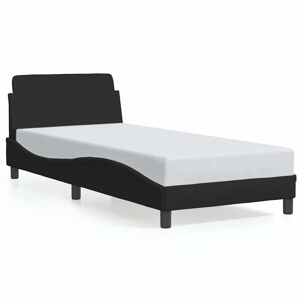 Vidaxl bedframe met hoofdeinde dover 90x200 cm stof zwart