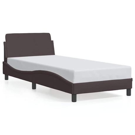 Vidaxl bedframe dover 90x200 cm stof donkerbruin