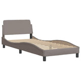 Vidaxl bedframe met hoofdeinde dover 90x200 cm stof taupe