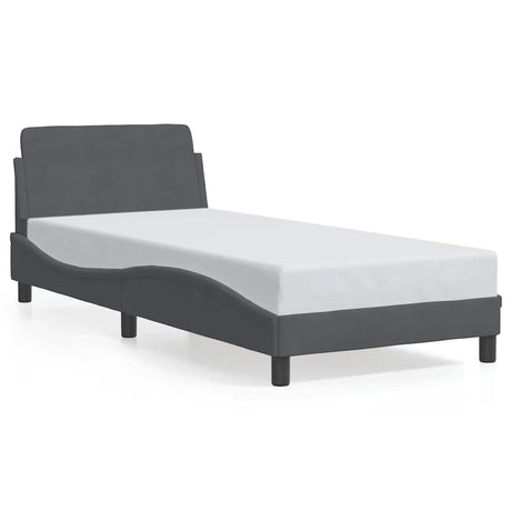 Vidaxl bedframe dover 90x200 cm fluweel donkergrijs