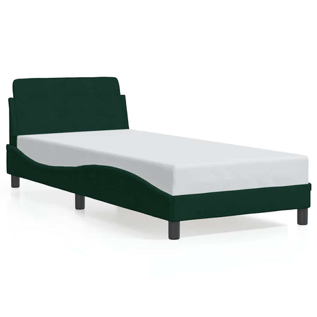 Vidaxl bedframe dover 90x200 cm fluweel donkergroen