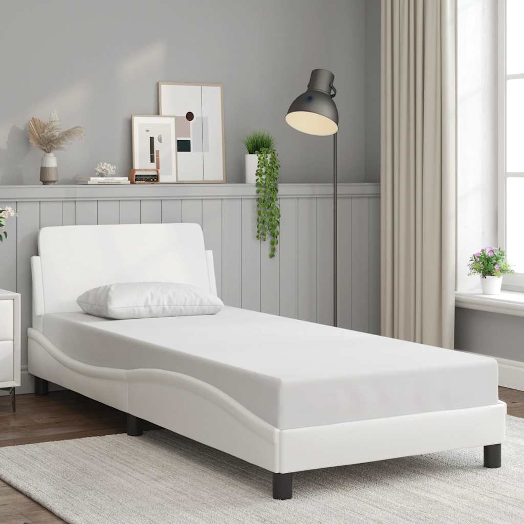 Vidaxl bedframe dover kunstleer wit 90x200 cm