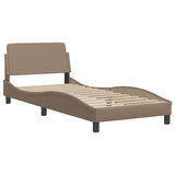 Vidaxl bedframe dover kunstleer cappuccinokleurig 90x200 cm