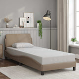 Vidaxl bedframe dover kunstleer cappuccinokleurig 90x200 cm