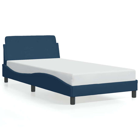 Vidaxl bedframe met hoofdeinde dover 100x200 cm stof blauw