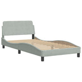 Vidaxl bedframe dover 100x200 cm fluweel lichtgrijs