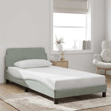 Vidaxl bedframe dover 100x200 cm fluweel lichtgrijs