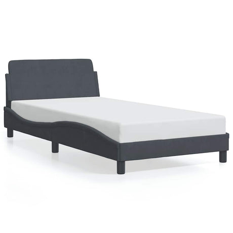 Vidaxl bedframe dover 100x200 cm fluweel donkergrijs