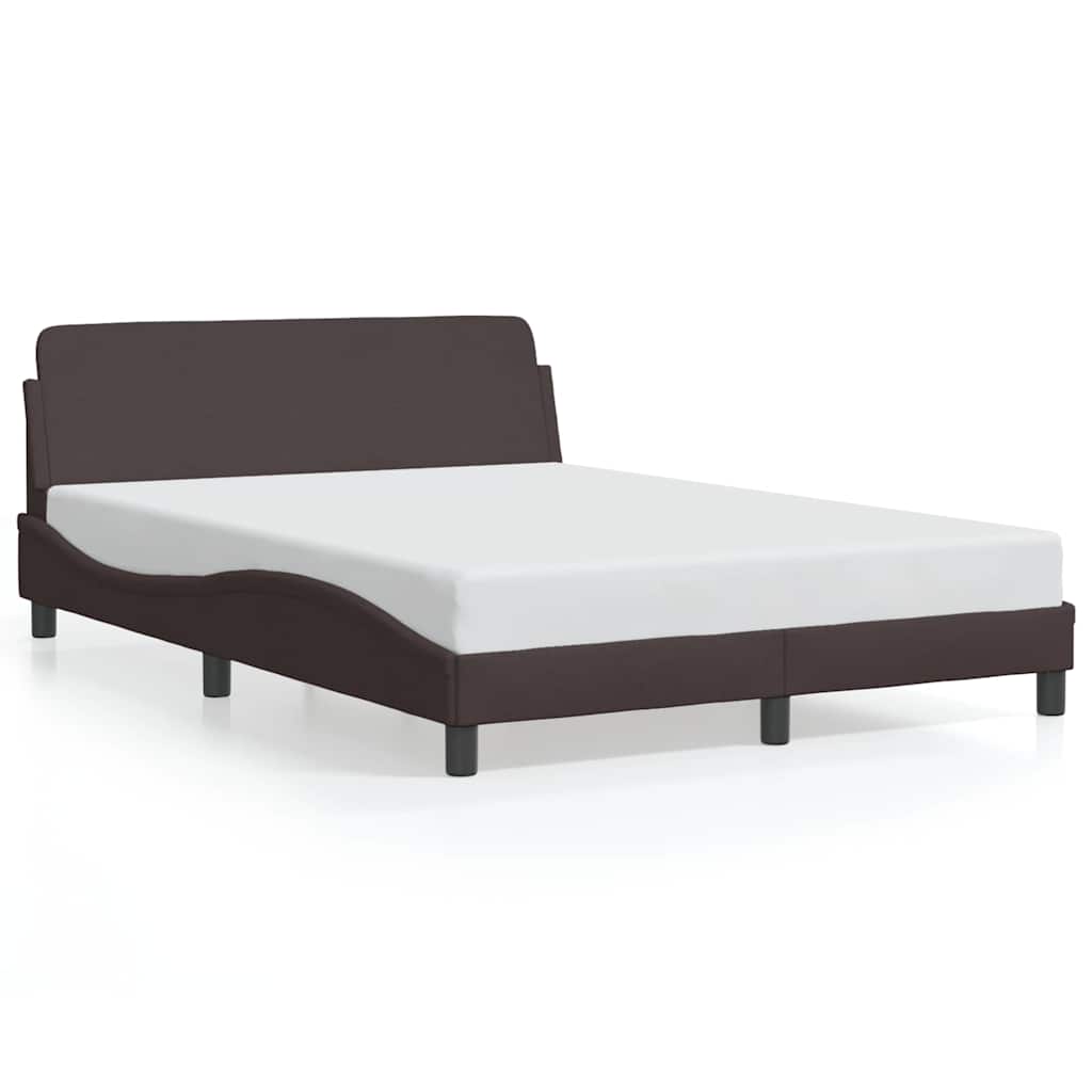 Vidaxl bedframe dover 120x200 cm stof donkerbruin