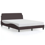 Vidaxl bedframe dover 120x200 cm stof donkerbruin