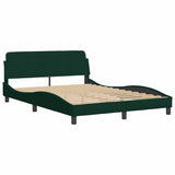 Vidaxl bedframe dover 120x200 cm fluweel donkergroen