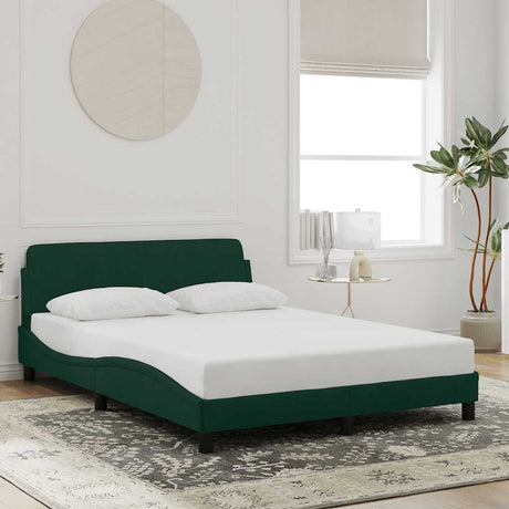 Vidaxl bedframe dover 120x200 cm fluweel donkergroen