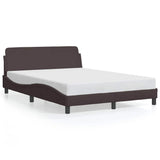 Vidaxl bedframe dover stof donkerbruin 140x190 cm