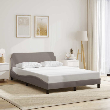 Vidaxl bedframe dover stof taupe 140x190 cm