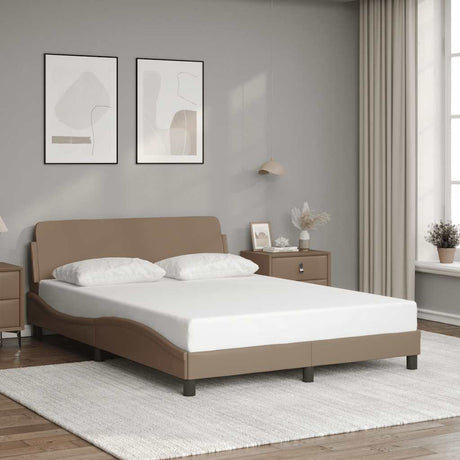 Vidaxl bedframe dover kunstleer cappucinnokleurig 140x190 cm