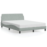 Vidaxl bedframe dover 140x200 cm fluweel lichtgrijs