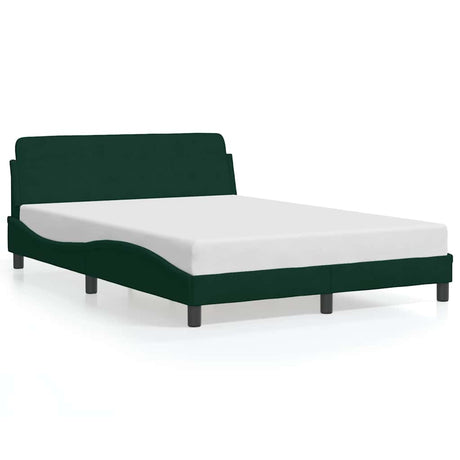 Vidaxl bedframe dover 140x200 cm fluweel donkergroen