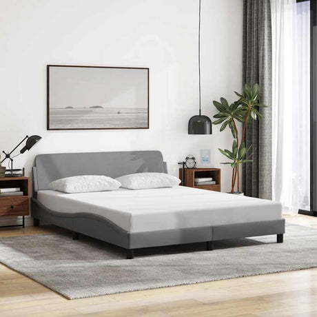 Vidaxl bedframe dover stof lichtgrijs 160x200 cm