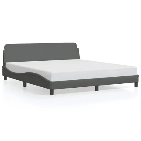 Vidaxl bedframe dover stof donkergrijs 160x200 cm