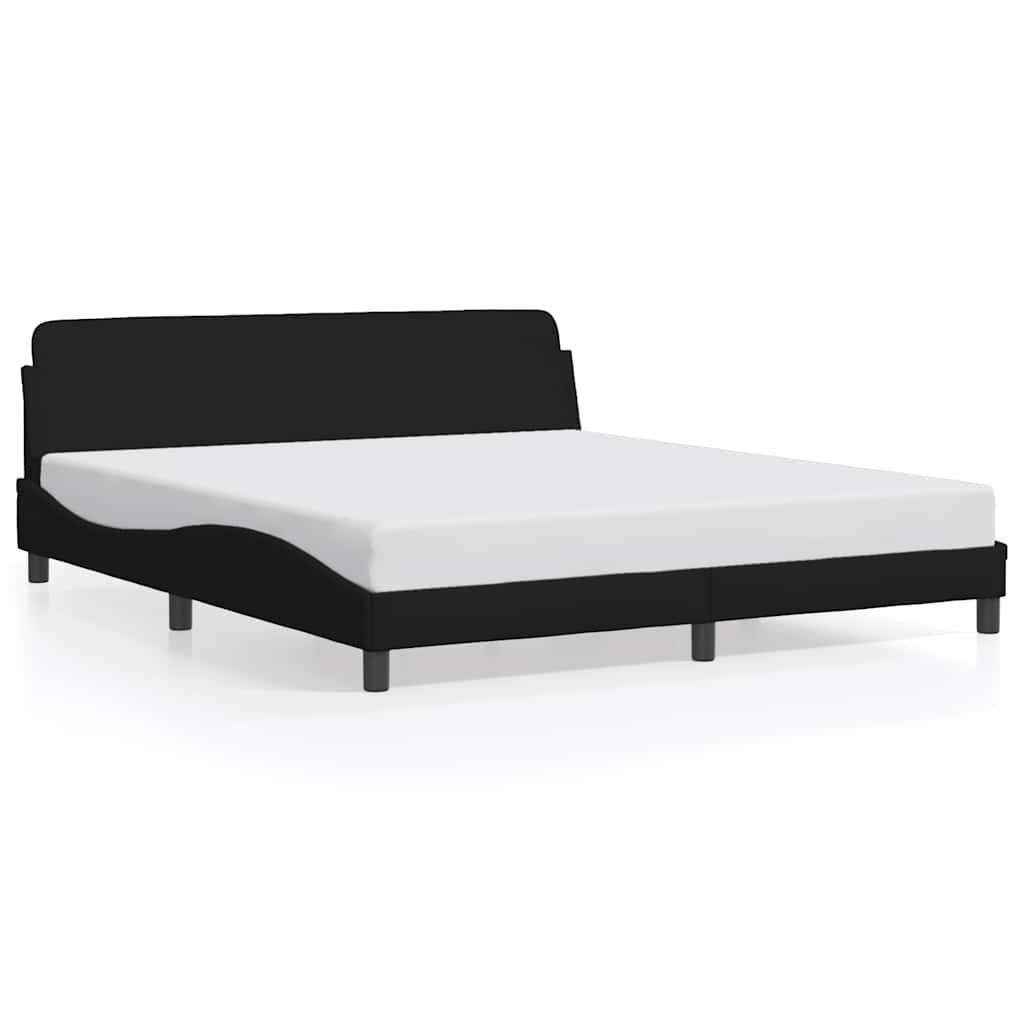 Vidaxl bedframe dover stof zwart 160x200 cm