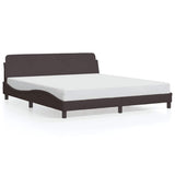 Vidaxl bedframe dover stof donkerbruin 160x200 cm