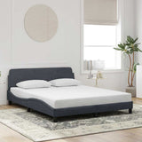Vidaxl bedframe dover 160x200 cm fluweel donkergrijs