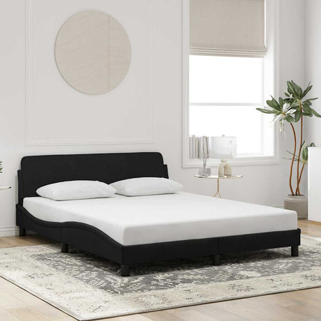 Vidaxl bedframe dover 160x200 cm fluweel zwart