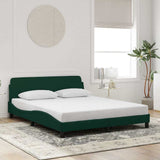 Vidaxl bedframe dover 160x200 cm fluweel donkergroen