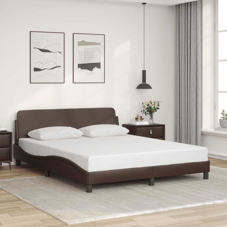 Vidaxl bedframe dover kunstleer bruin 160x200 cm