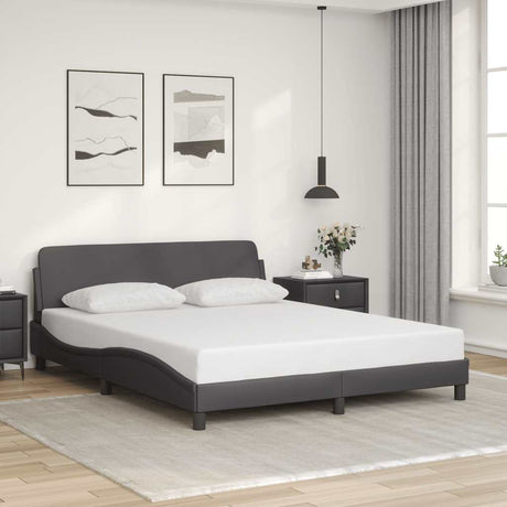 Vidaxl bedframe dover kunstleer grijs 160x200 cm