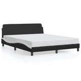 Vidaxl bedframe dover kunstleer zwart en wit 160x200 cm