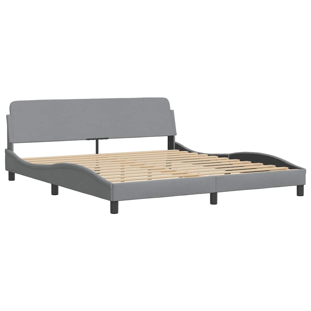 Vidaxl bedframe dover stof lichtgrijs 180x200 cm