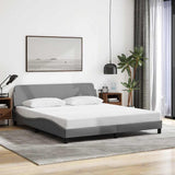 Vidaxl bedframe dover stof lichtgrijs 180x200 cm