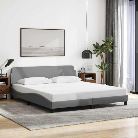 Vidaxl bedframe dover stof lichtgrijs 180x200 cm