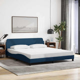 Vidaxl bedframe met hoofdeinde dover 180x200 cm stof blauw