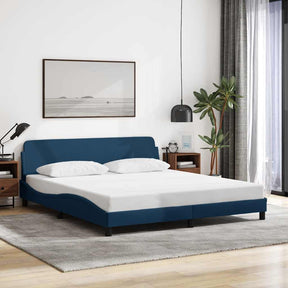 Vidaxl bedframe met hoofdeinde dover 180x200 cm stof blauw