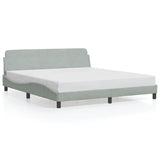 Vidaxl bedframe dover 180x200 cm fluweel lichtgrijs